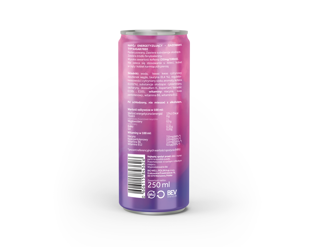 vibeON ENERGY DRINK ZERO SUGAR  - Napój Energetyczny 250ml